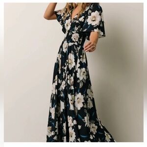 Baltic Born Navy Blue Floral maxi dress